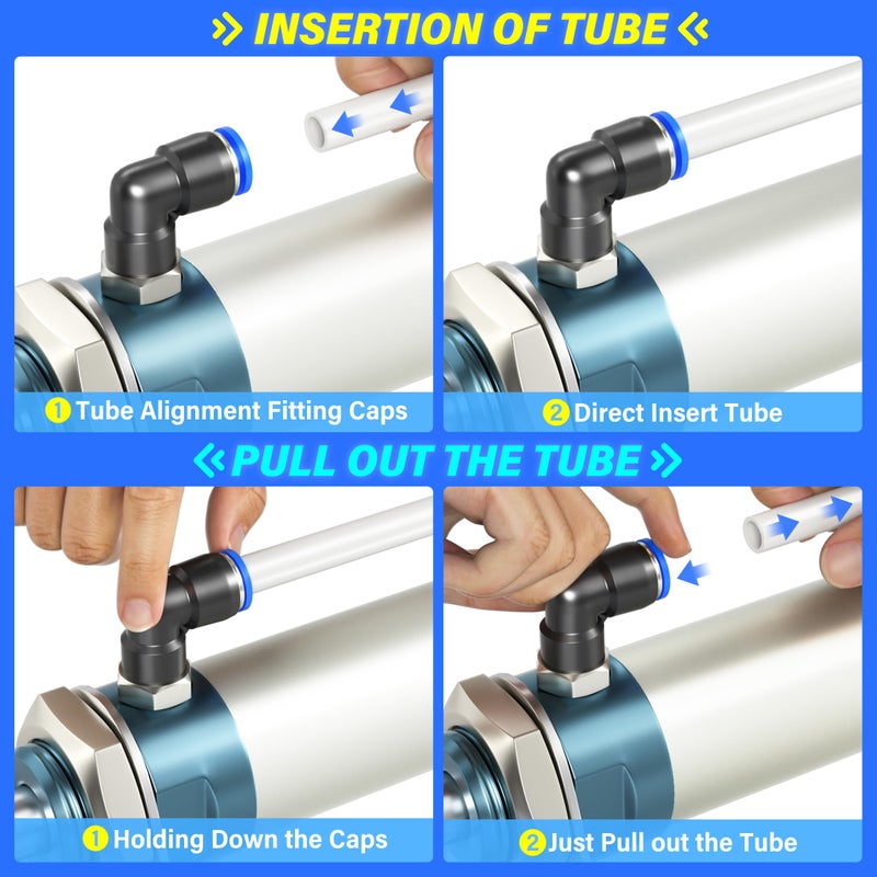 TAILONZ PNEUMATIC Air Line 1/4 inch od Pneumatic Nylon Tube 32.8ft Air Brake Tubing Nylon Hose Kit - Image 4